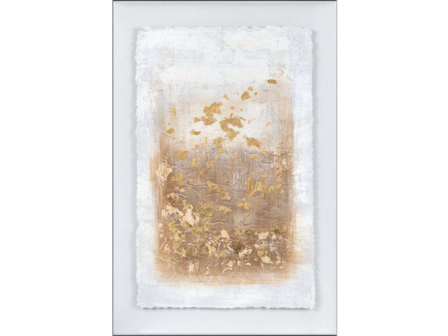 Serena 3 Gold/White Wall Art - Ornate Home