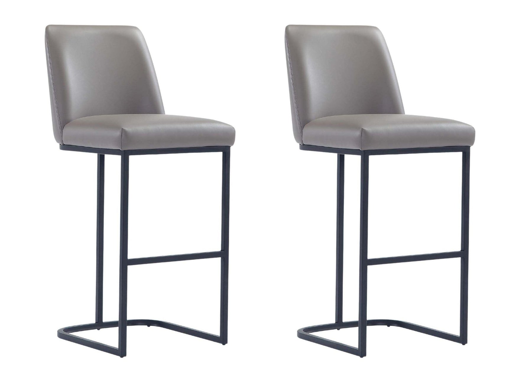 Serena Barstool in Grey (set of 2) - Ornate Home