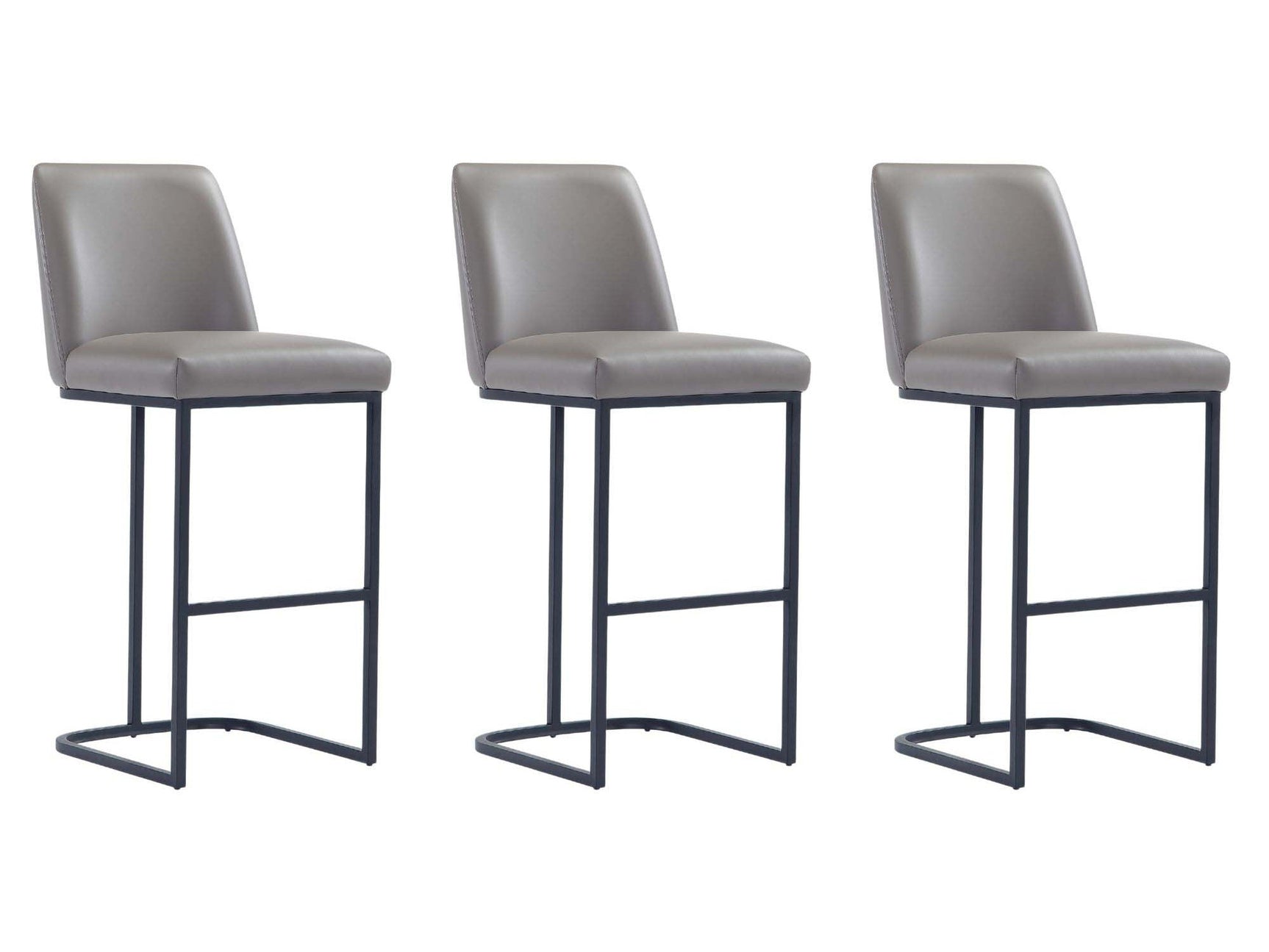 Serena Barstool in Grey (set of 3) - Ornate Home