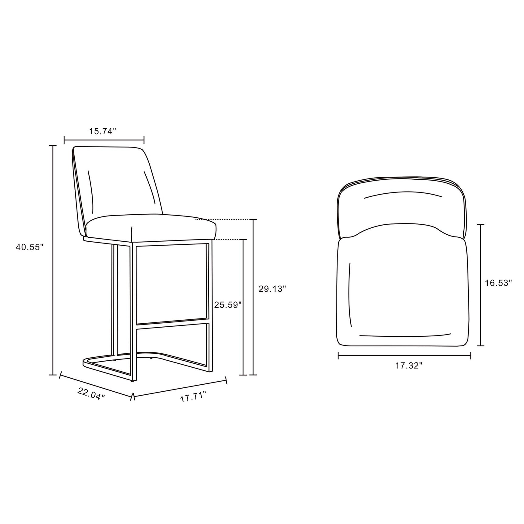 Serena Barstool in White - Ornate Home