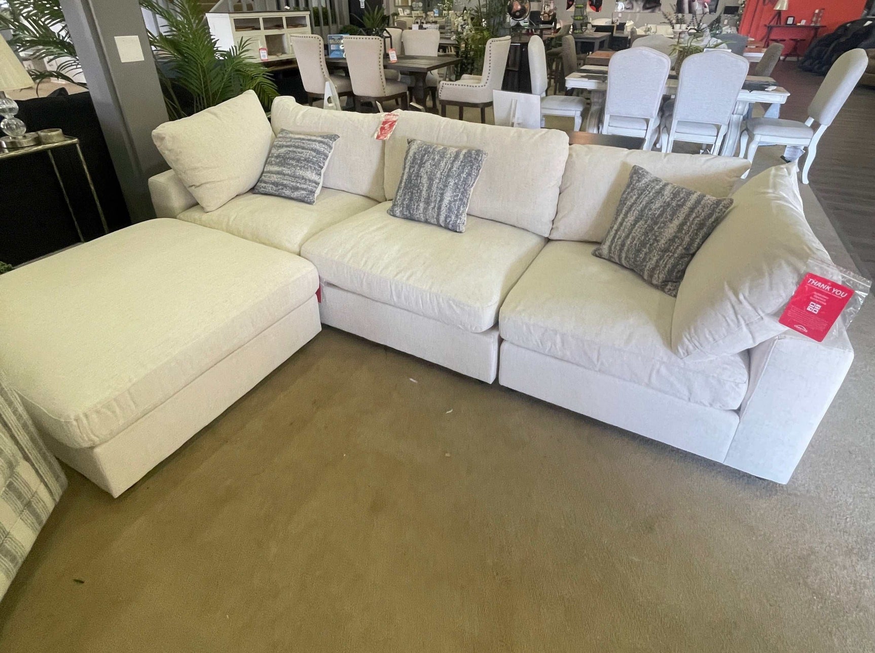 Serene Beige 4pc Modular L Shape Sectional - Ornate Home