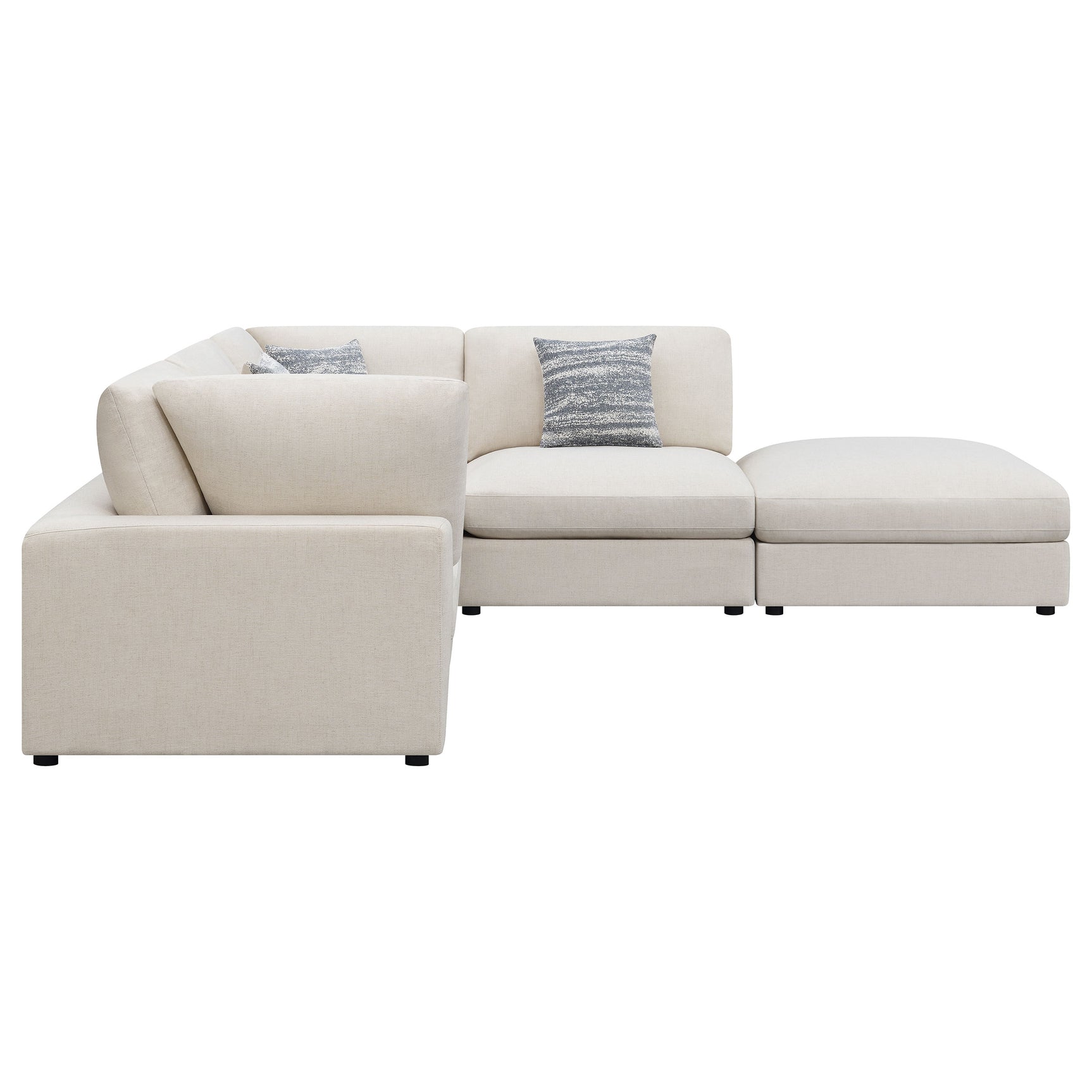 Serene Beige 5-piece Modular Sectional Sofa - Ornate Home
