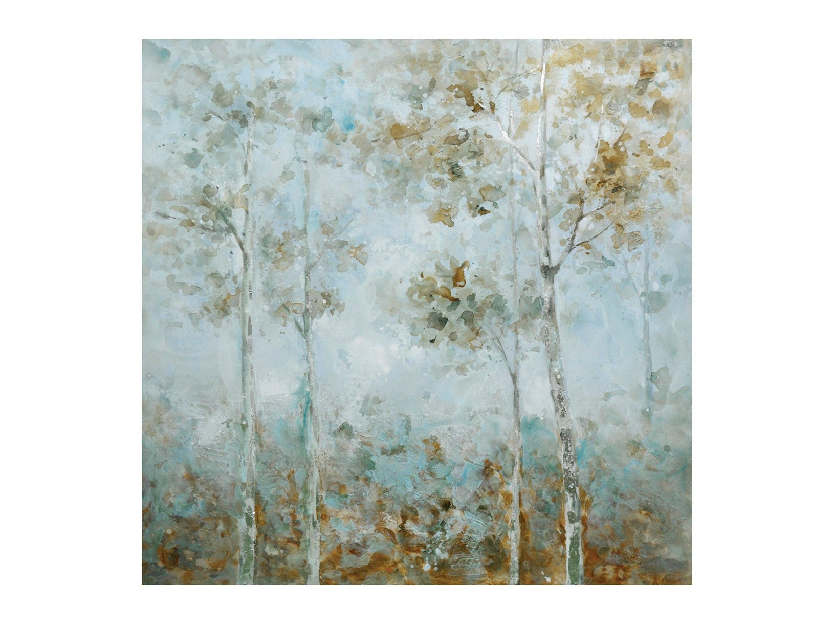 Serene Forest Blue Canvas