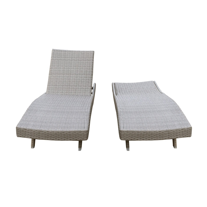 Serene Gray Outdoor Chaise Lounger - Ornate Home