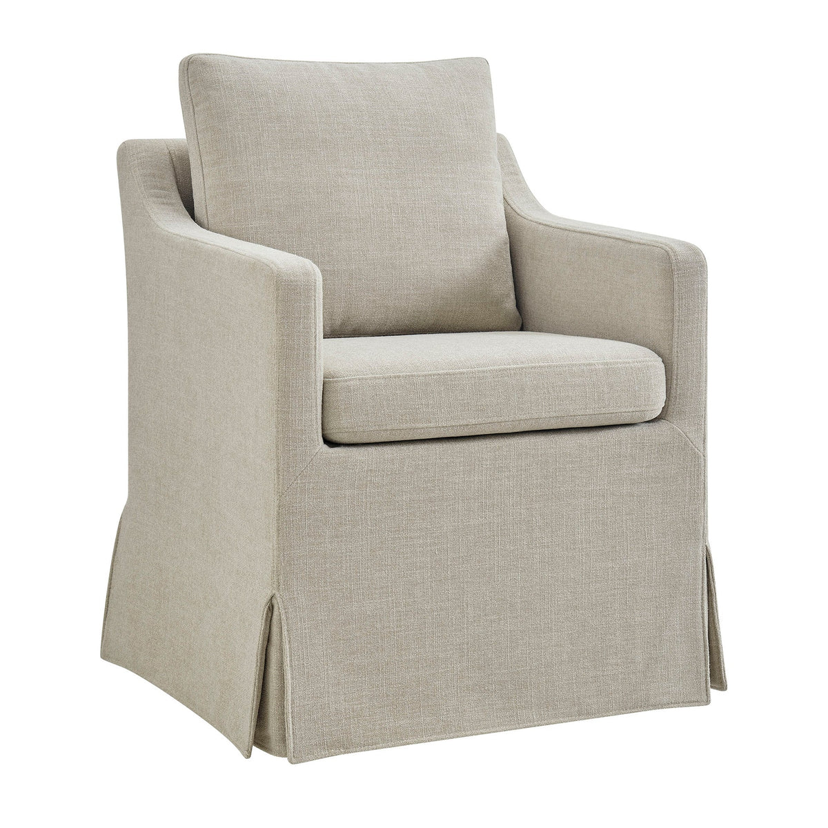 Serene Linen Slipcovered Performance Fabric Dining Armchair - Ornate Home
