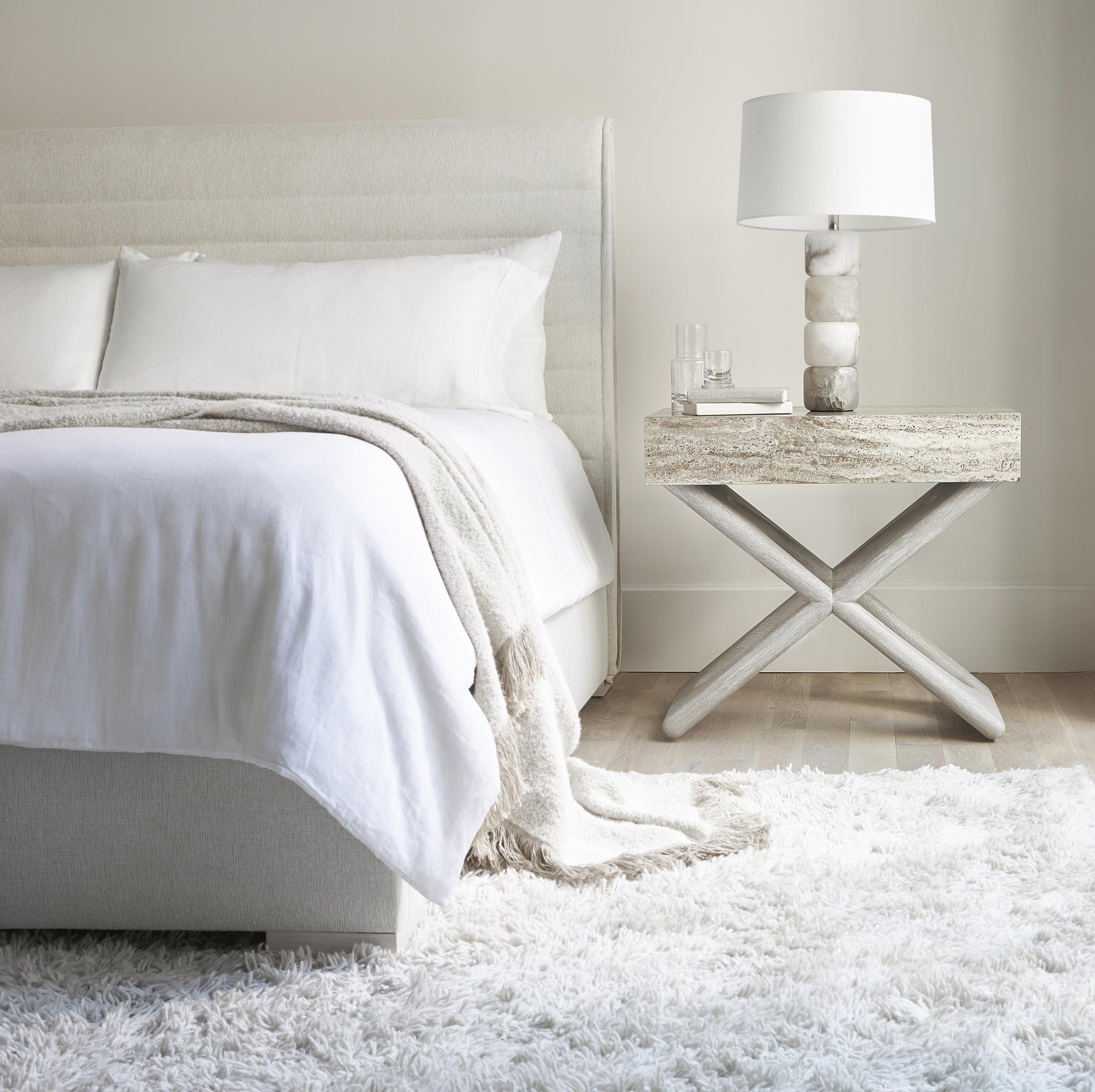 Sereno Grey Panel King Bed - Ornate Home