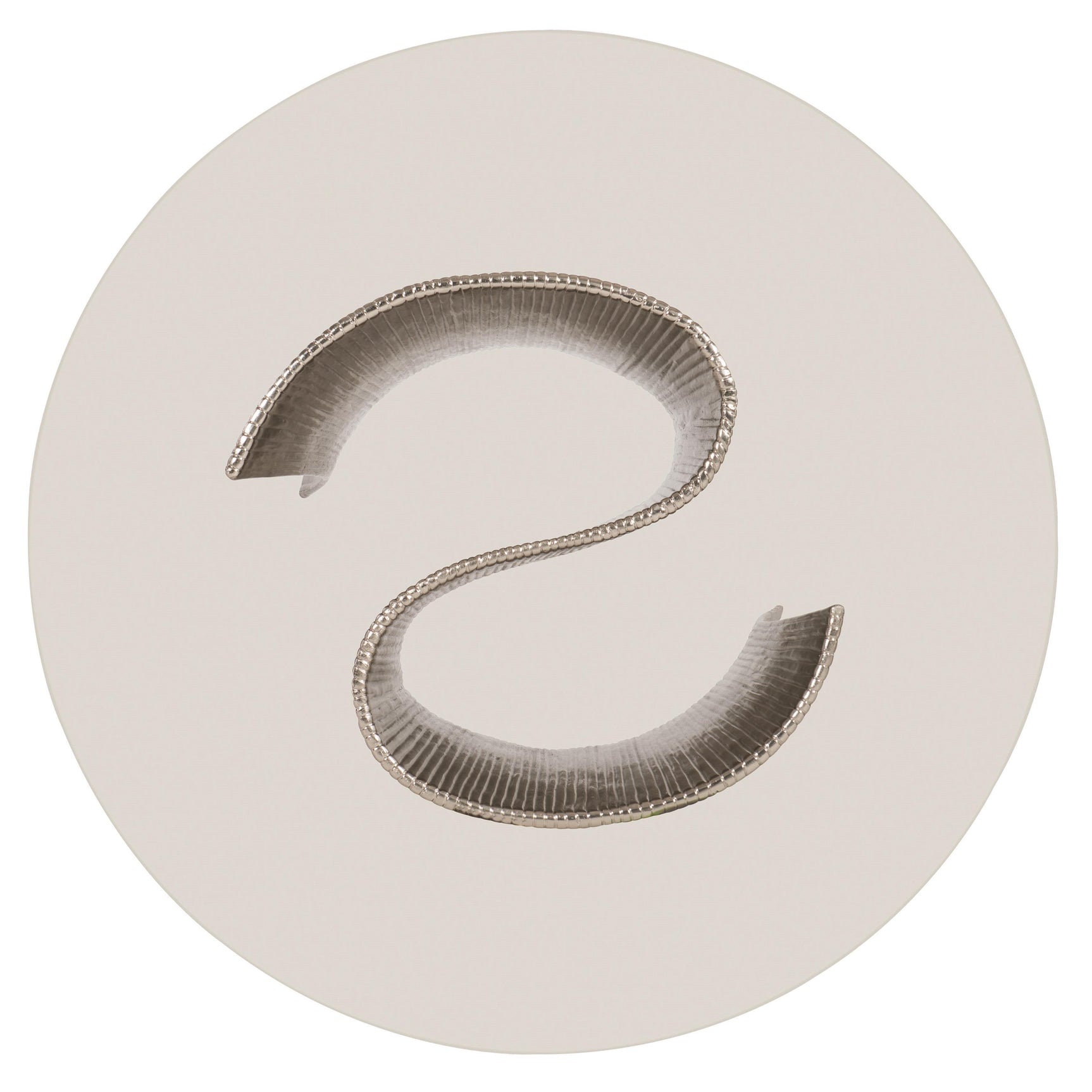 Serpentine Clear/Bright Nickel Round 60" Dining Table - Ornate Home