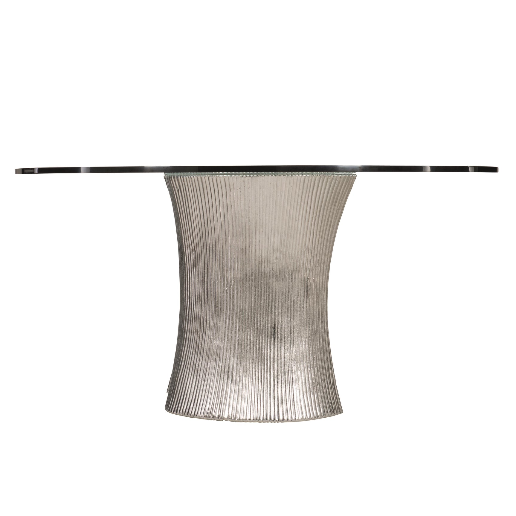Serpentine Silver/Chrome Dining Table - Ornate Home