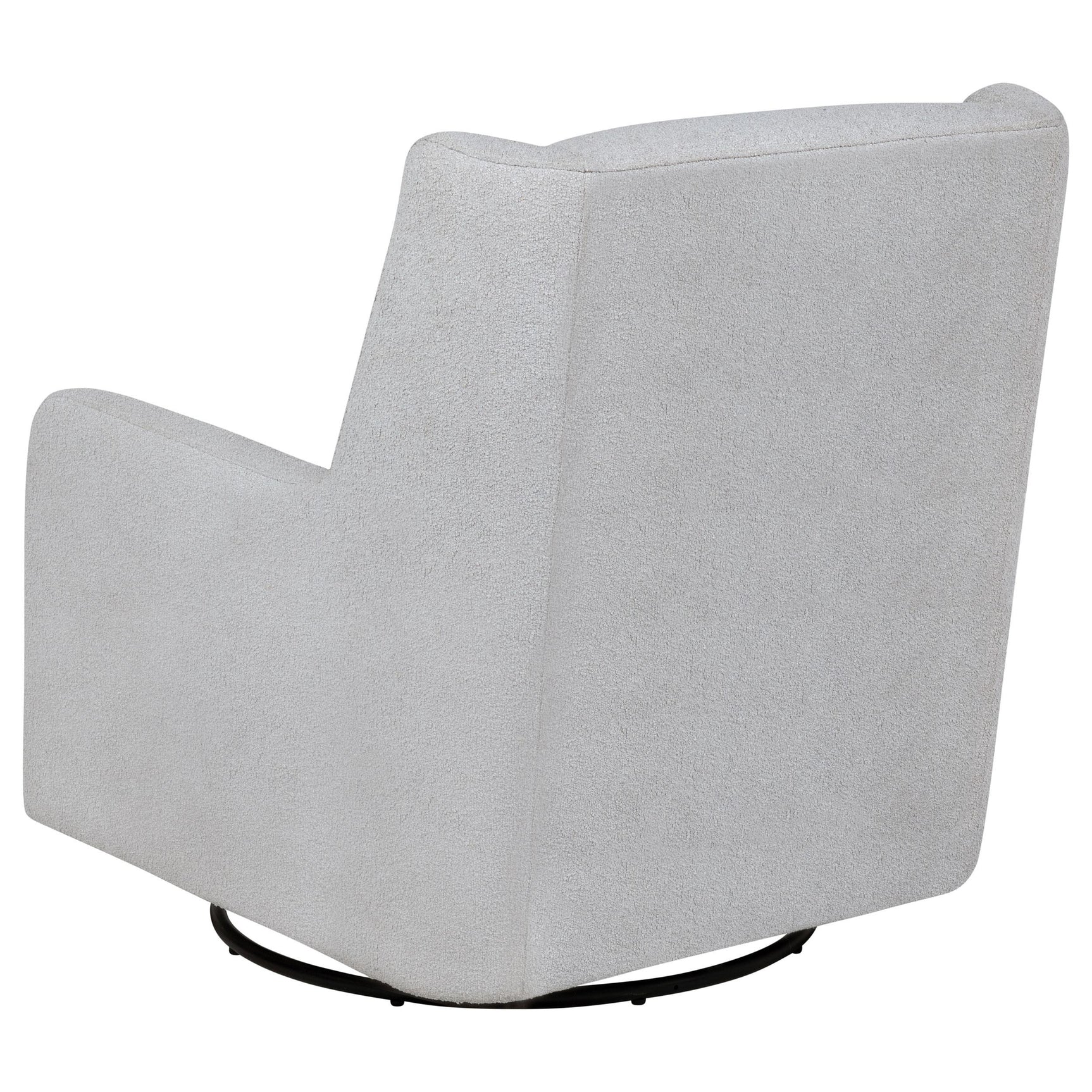 Serra Dove Grey Boucle Upholstered Swivel Glider - Ornate Home