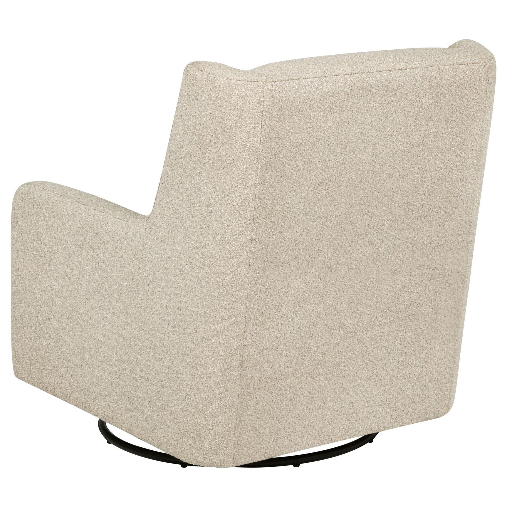 Serra Sandy Beige Boucle Upholstered Swivel Glider - Ornate Home