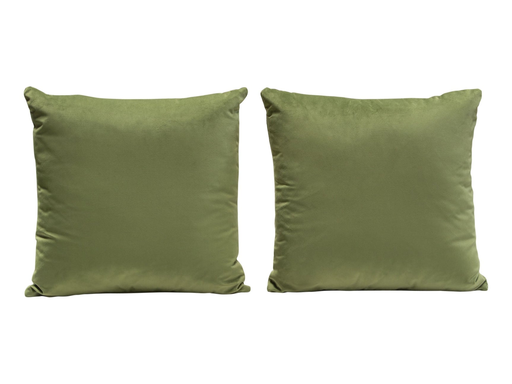 Set of (2) 16" Square Accent Pillows in Sage Green Velvet by Diamond Sofa - Ornate Home