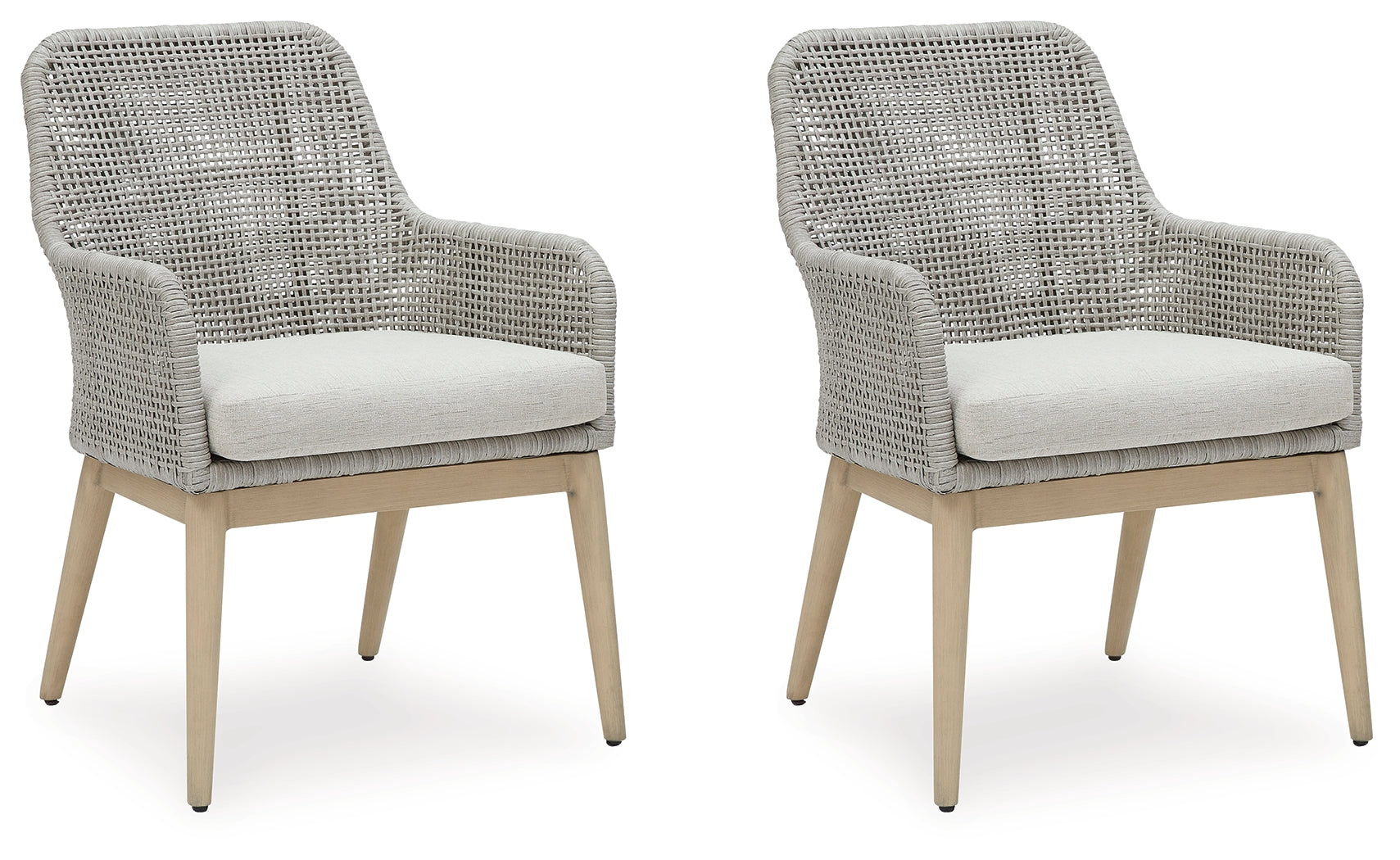 Seton Creek Gray Outdoor Dining Armchair (Set of 2) - Ornate Home