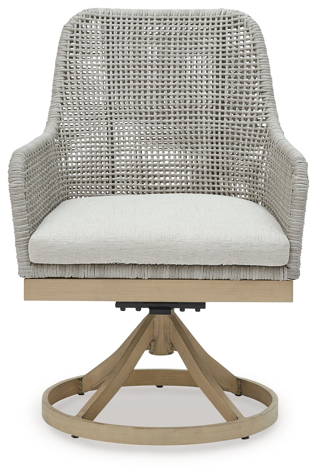 Seton Creek Gray Outdoor Swivel Dining Chair (Set of 2) - Ornate Home