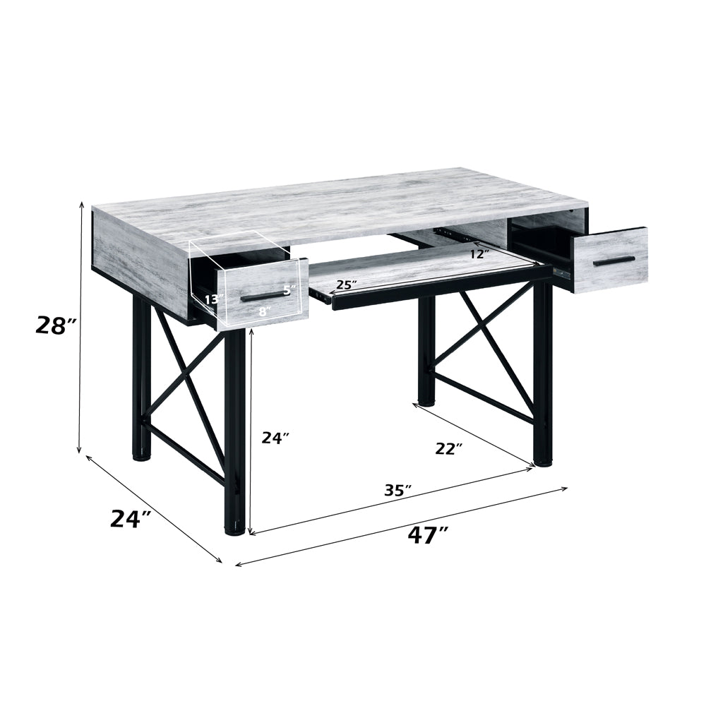 Settea Antique White Computer Desk - Ornate Home