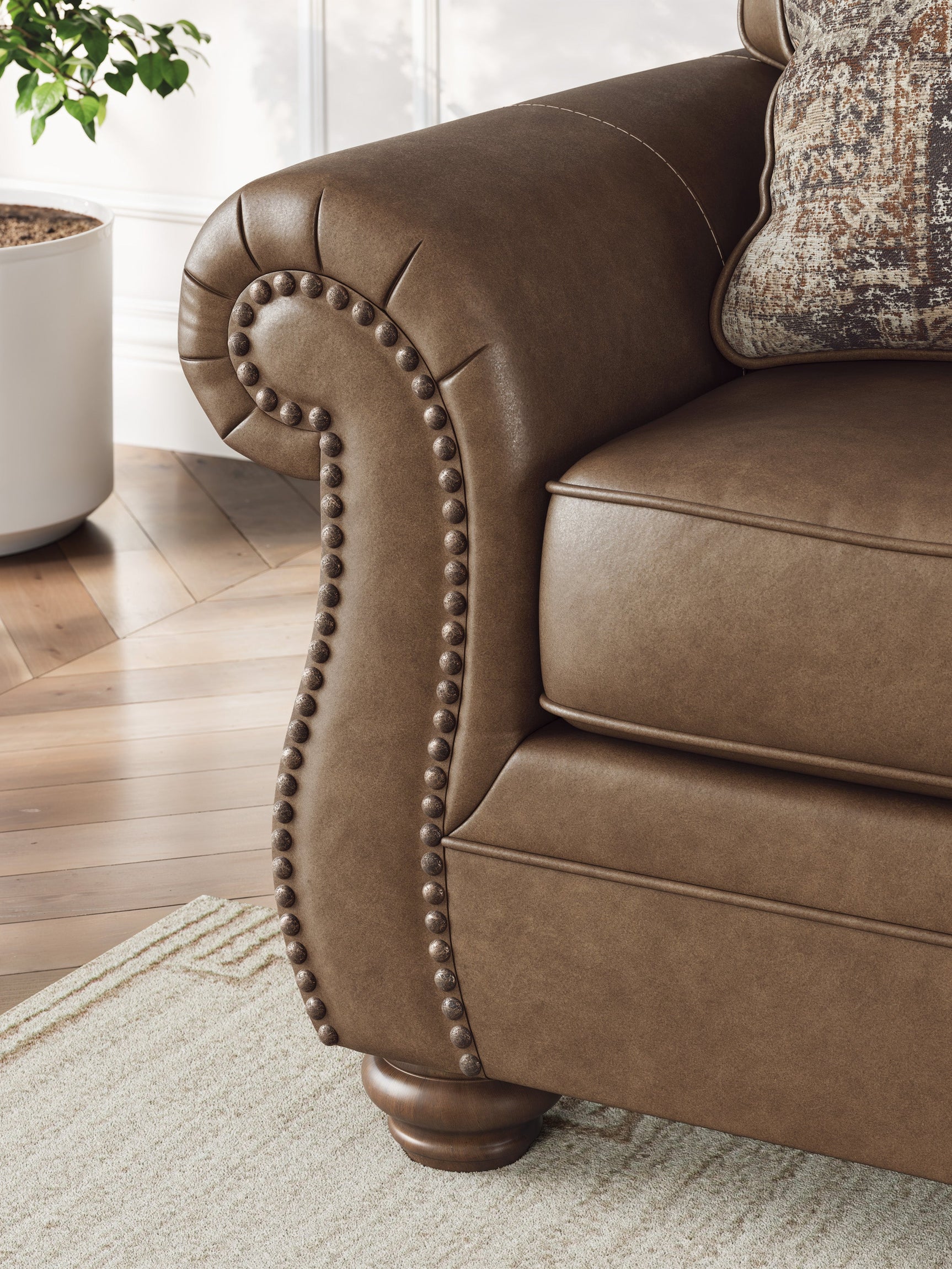 Shadsburne Earth Sofa and Recliner (Online Special Price) - Ornate Home
