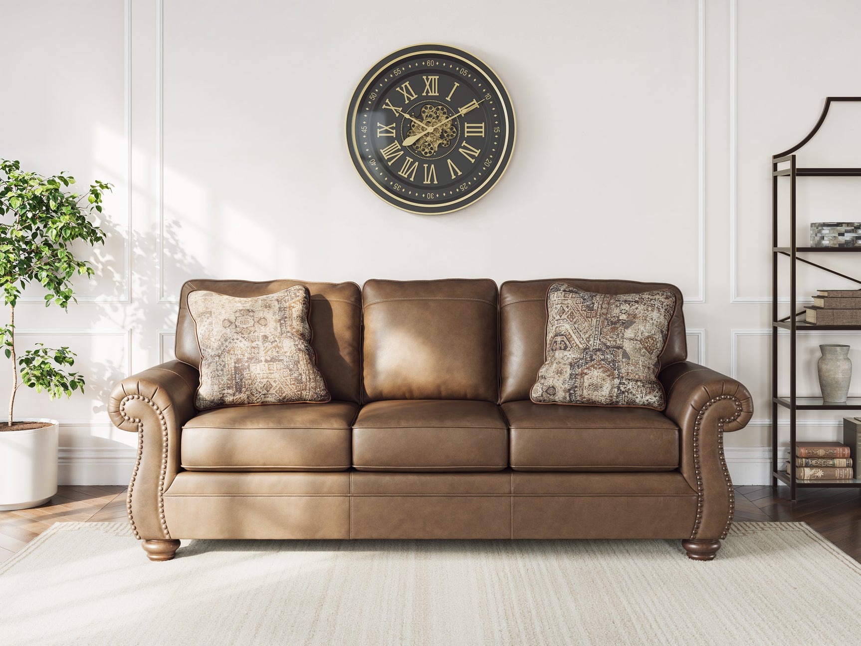 Shadsburne Earth Sofa and Recliner - Ornate Home