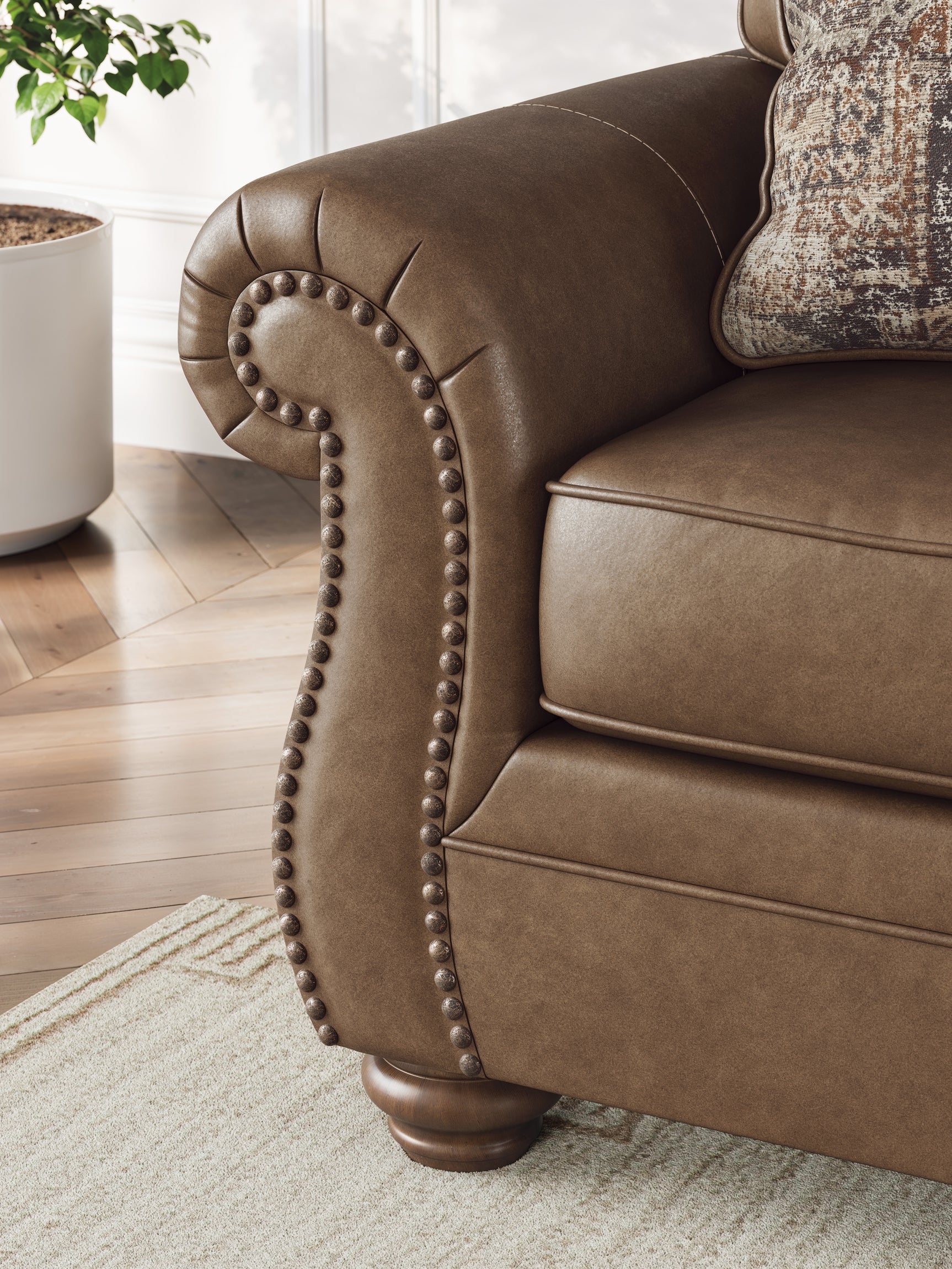Shadsburne Earth Sofa and Recliner - Ornate Home