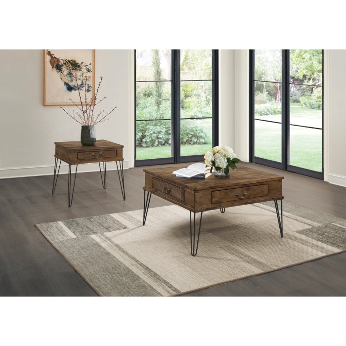 Shaffner Black/Brown End Table - Ornate Home