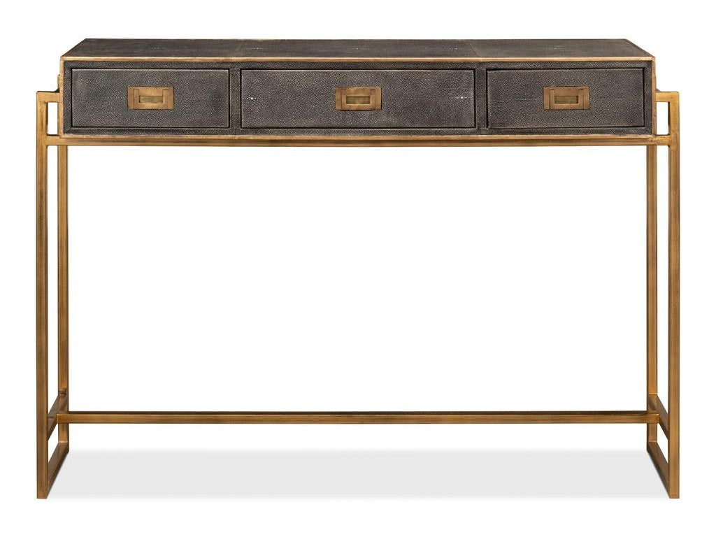 Shagreen Atelier Gold/Gray Console - Ornate Home