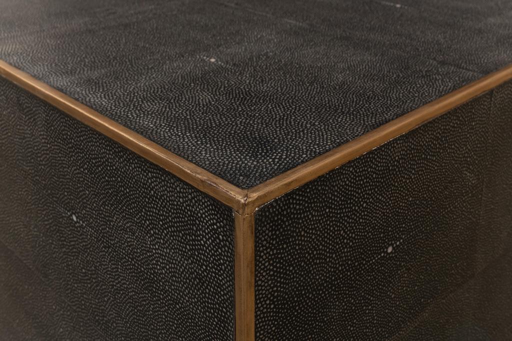 Shagreen Atelier Grey Leather Cocktail Table - Ornate Home