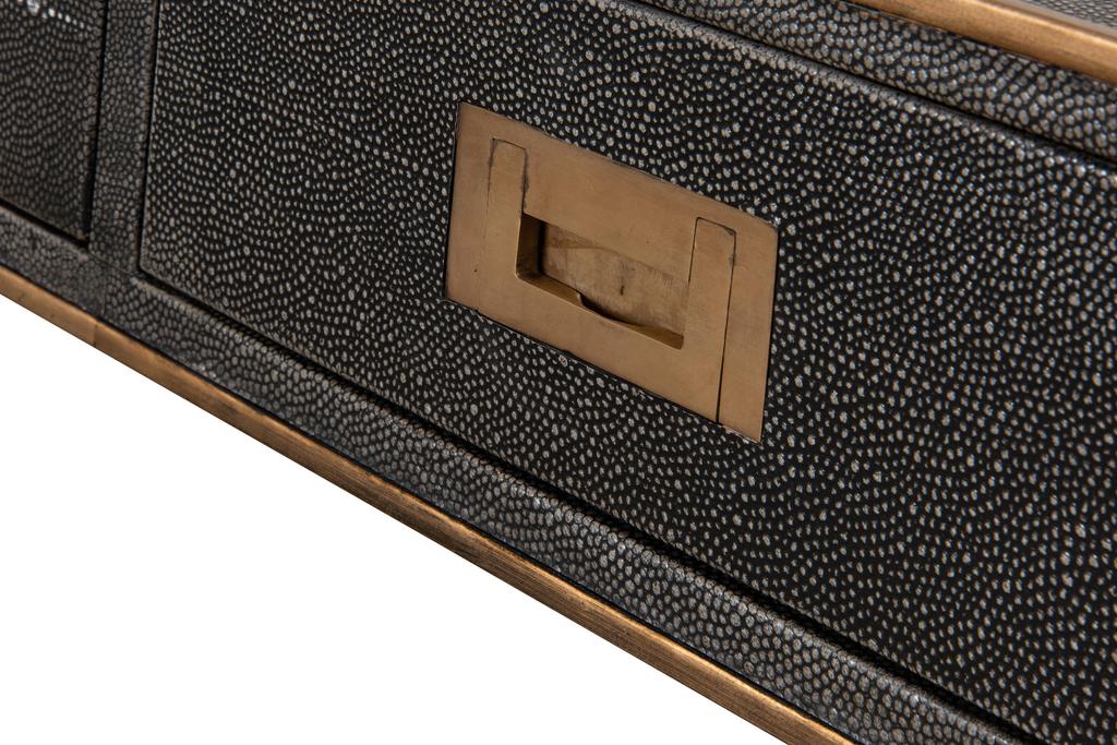 Shagreen Atelier Grey Leather Desk - Ornate Home