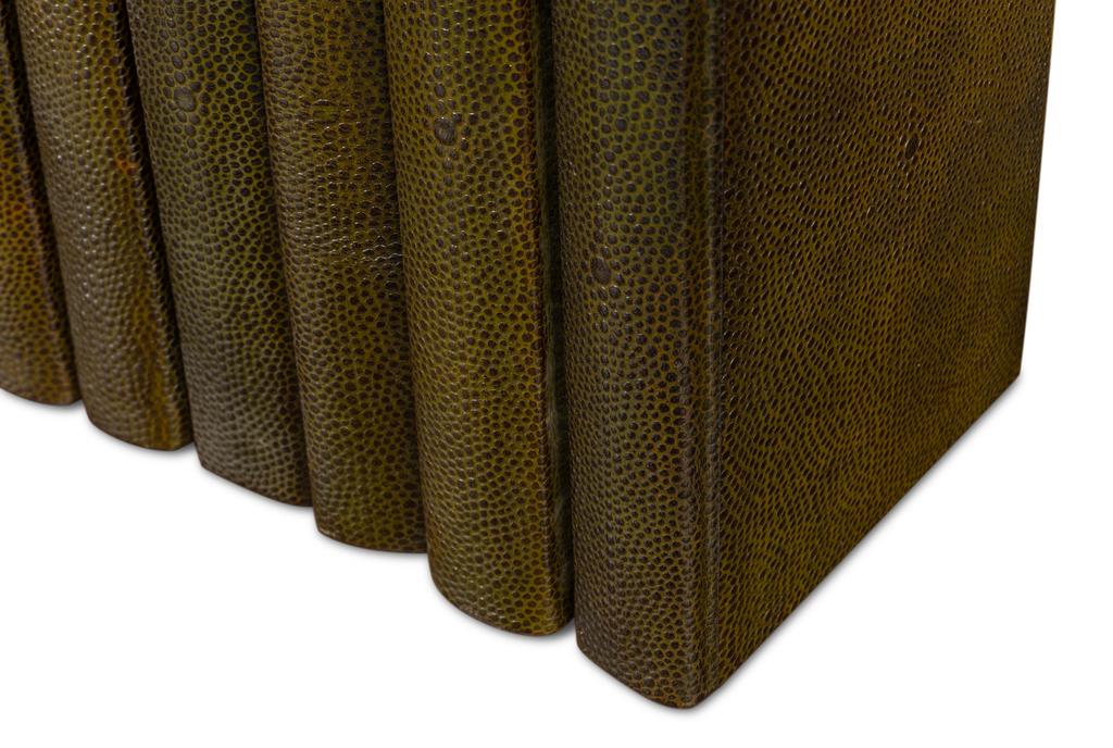 Shagreen Library Green Books (Set of 12) - Ornate Home
