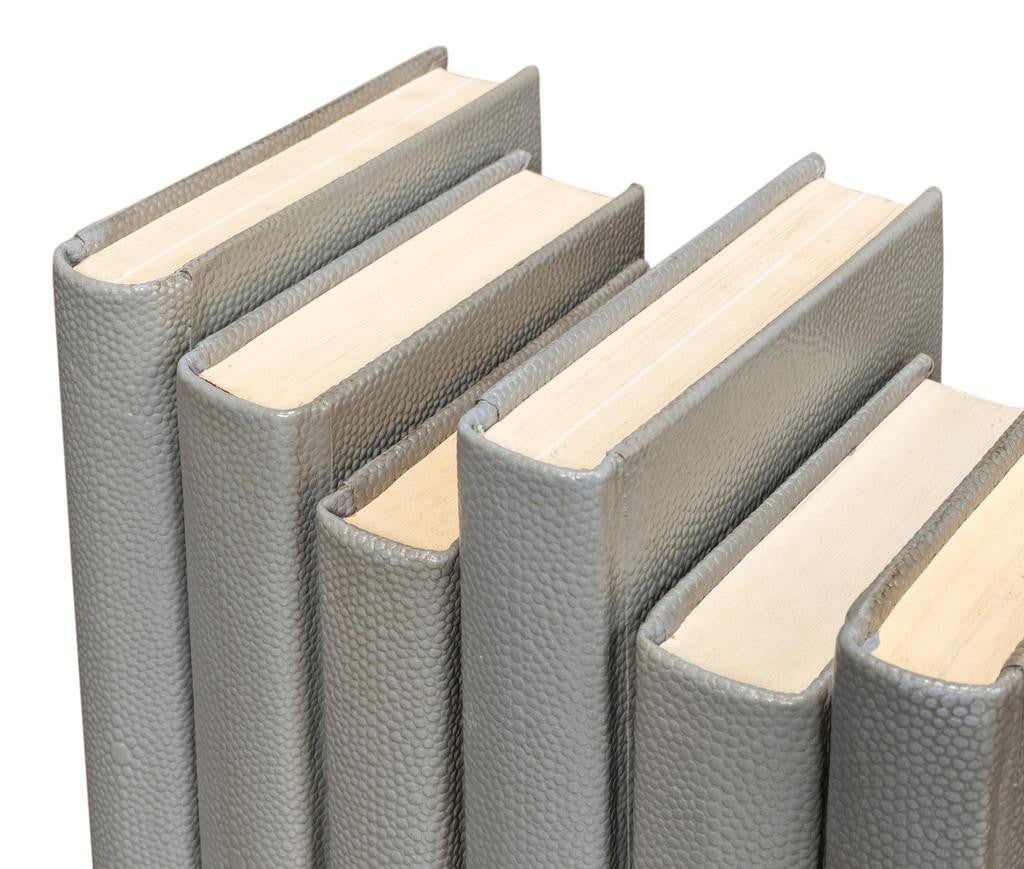 Shagreen Library Grey Books (Set of 12) - Ornate Home