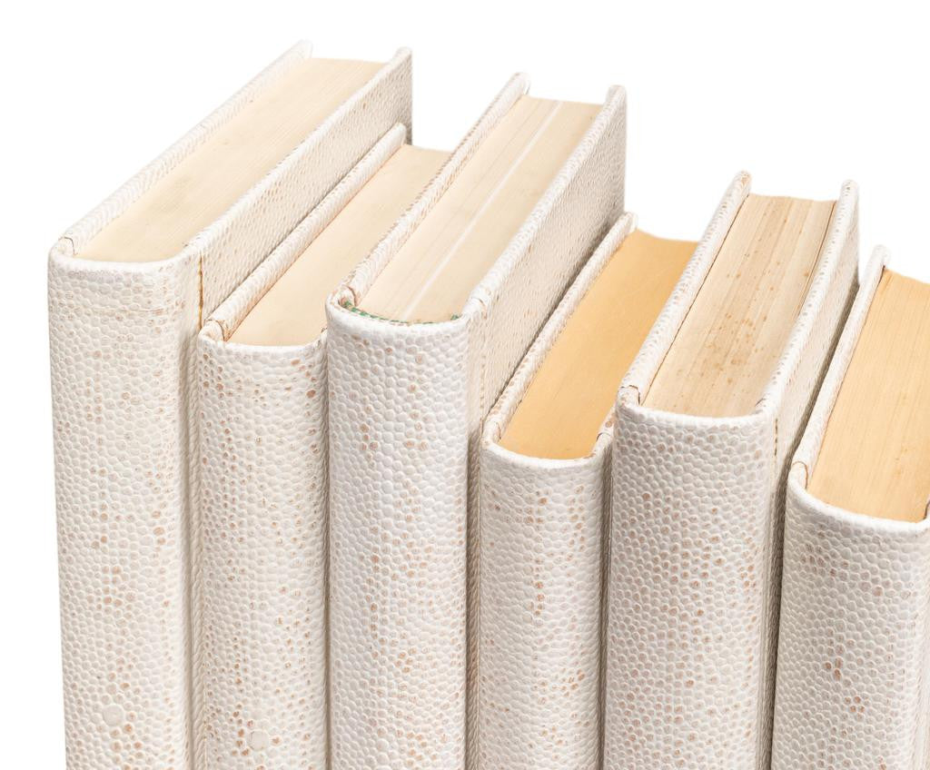 Shagreen Library White Books (Set of 12) - Ornate Home