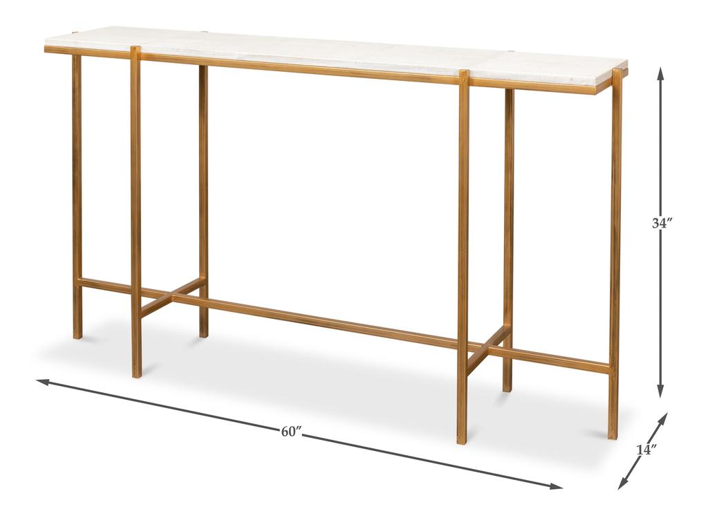 Shagreen White Console Table - Ornate Home