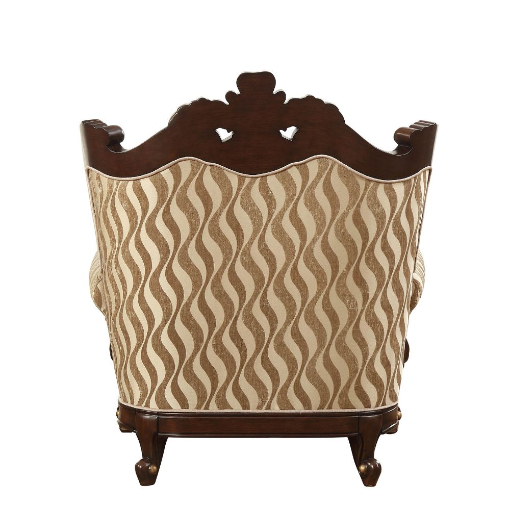 Shalisa Chair with 2 Pillows in Walnut - Ornate Home