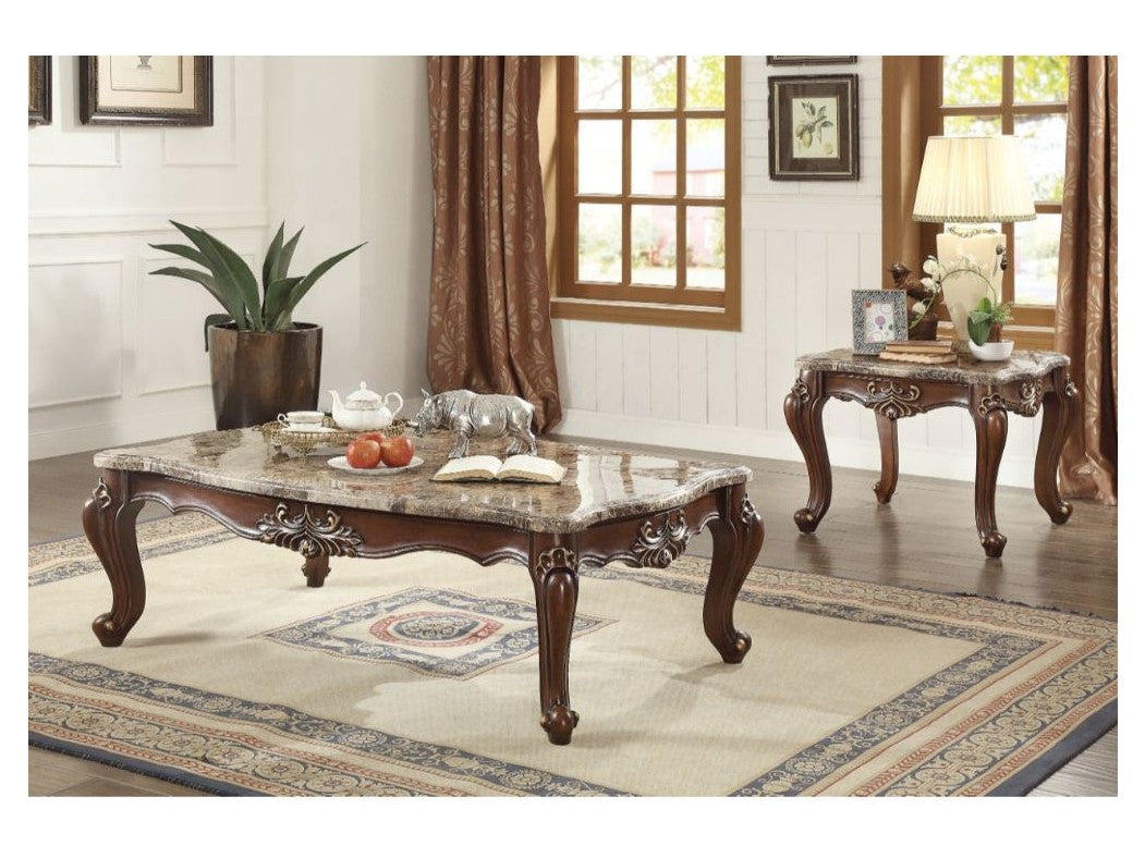 Shalisa Marble & Walnut Coffee Table - Ornate Home