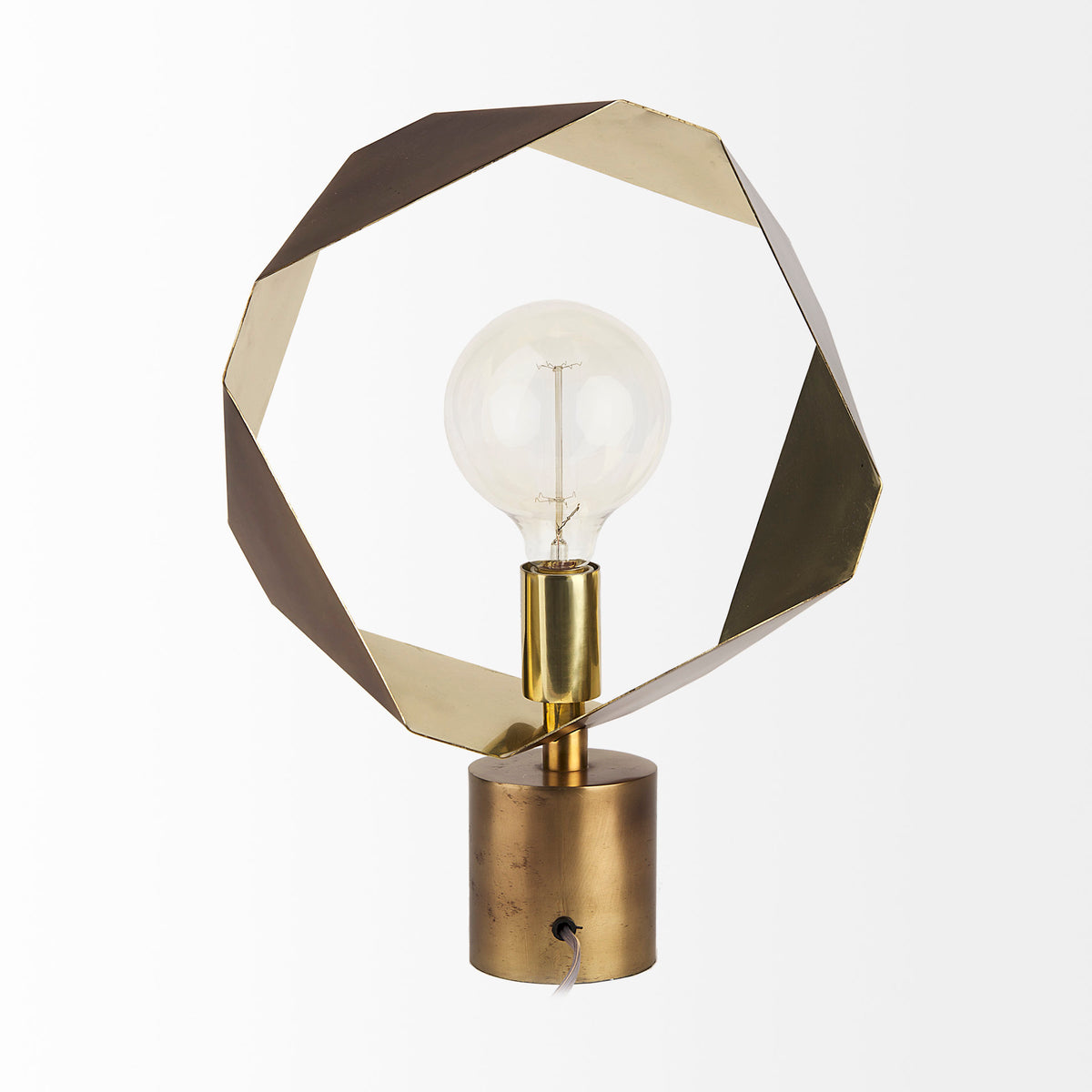 Shamir Gold Geometric Metal Table Lamp - Ornate Home