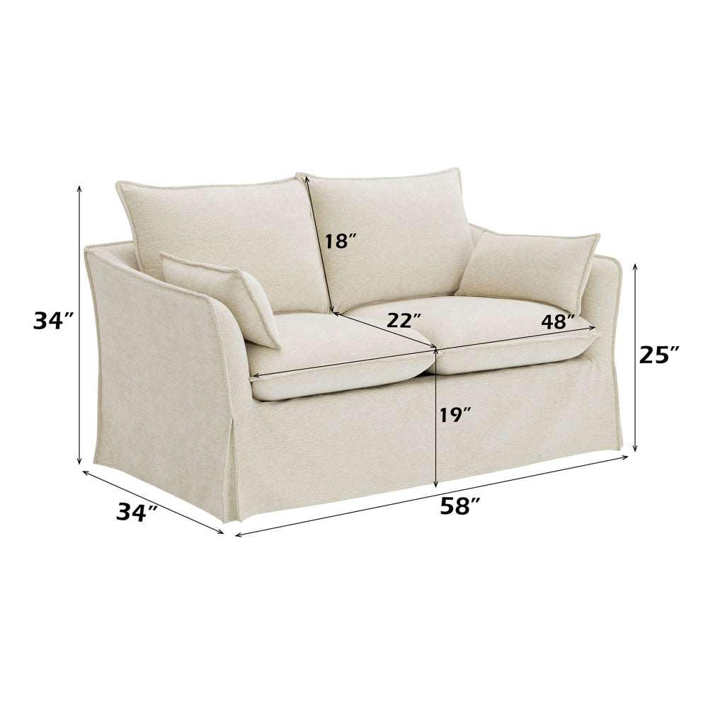 Shane Beige Loveseat - Ornate Home