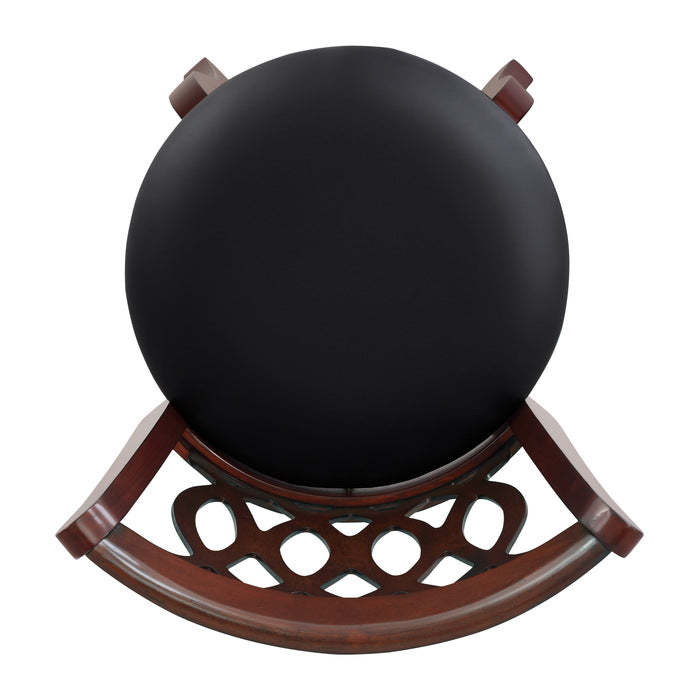 Shapel Dark Cherry Swivel Counter Height Chair (Set of 2) - Ornate Home