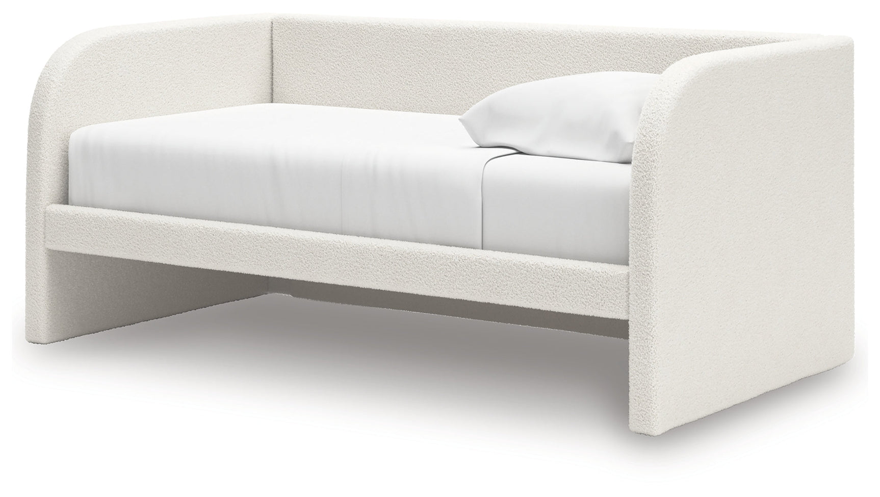 Shapella Tan/White Twin Upholstered Day Bed (Online Special Price) - Ornate Home