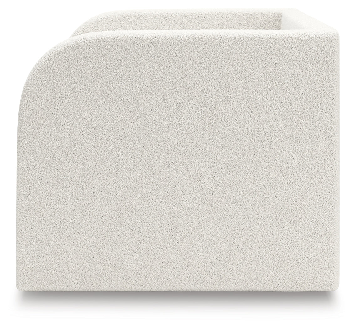 Shapella Tan/White Twin Upholstered Day Bed - Ornate Home