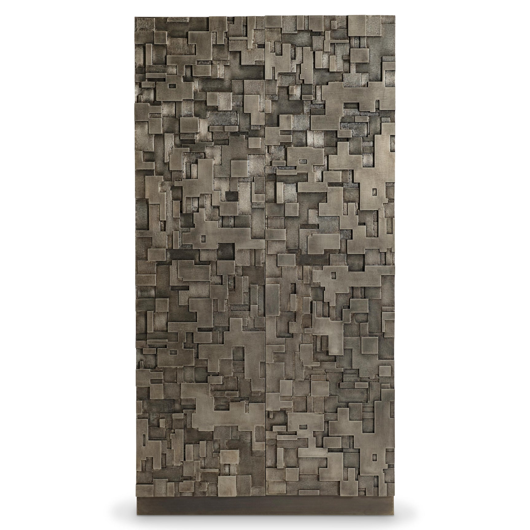 Sharaab Antique Silver Storage Cabinet - Ornate Home