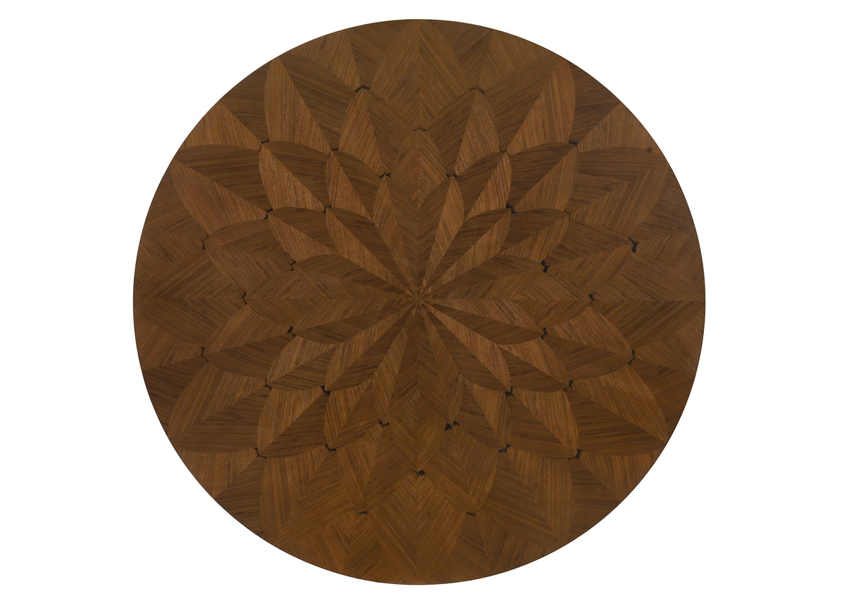 Shari Brown/Beige 5-Piece Round Dining Set - Ornate Home