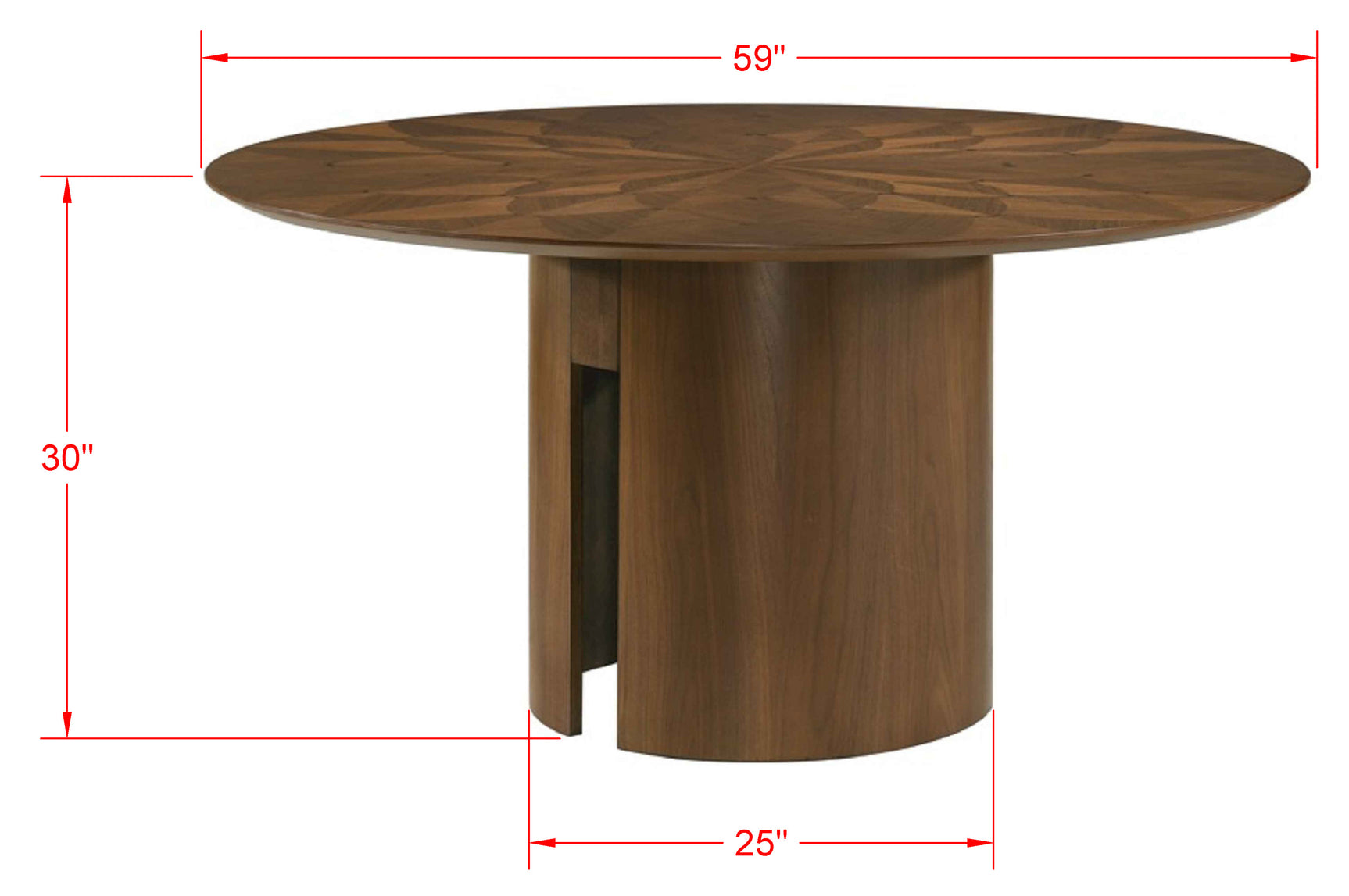 Shari Brown Round Dining Table - Ornate Home