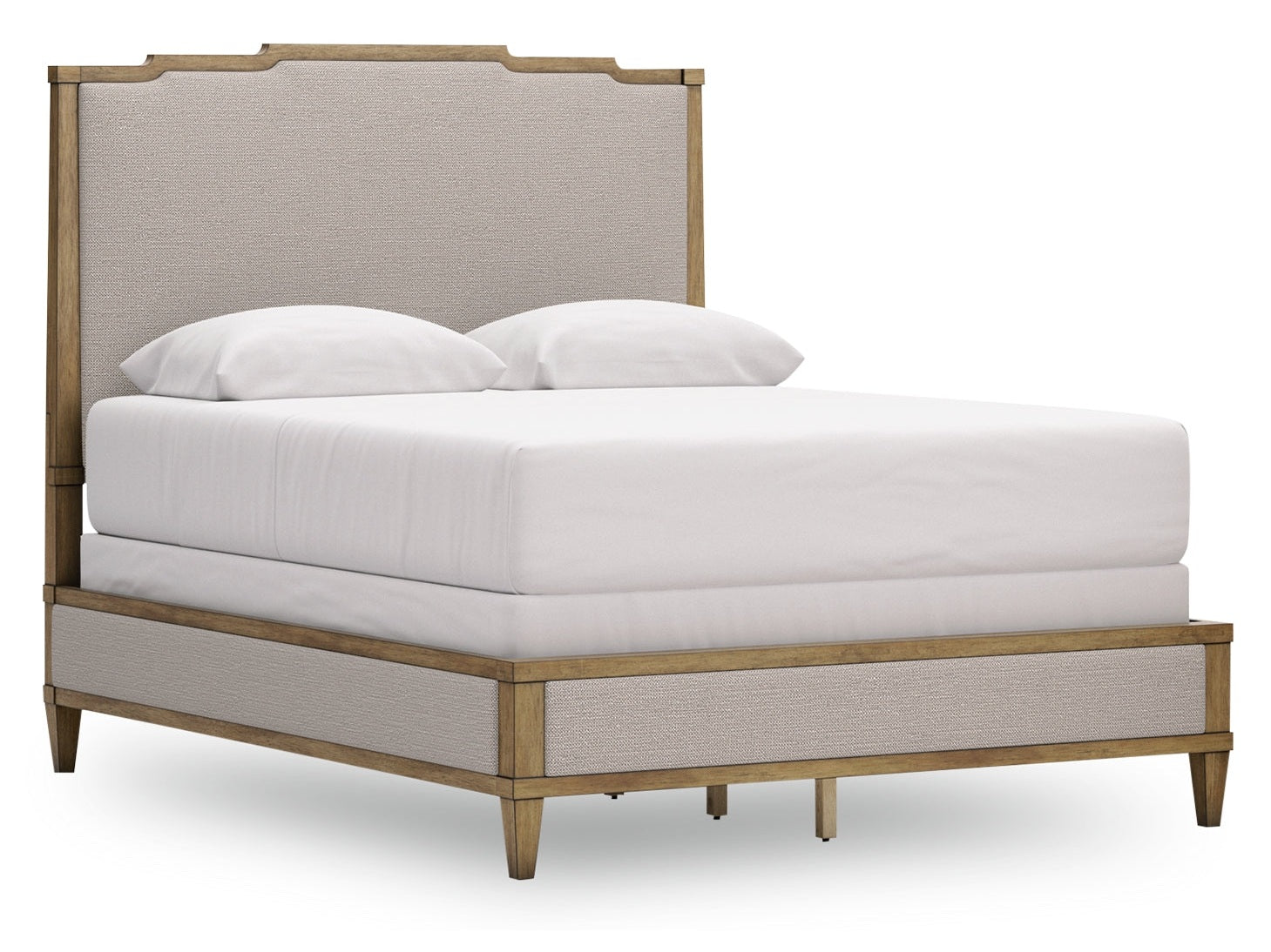 Sharlance Green/Brown Queen Upholstered Panel Bed - Ornate Home