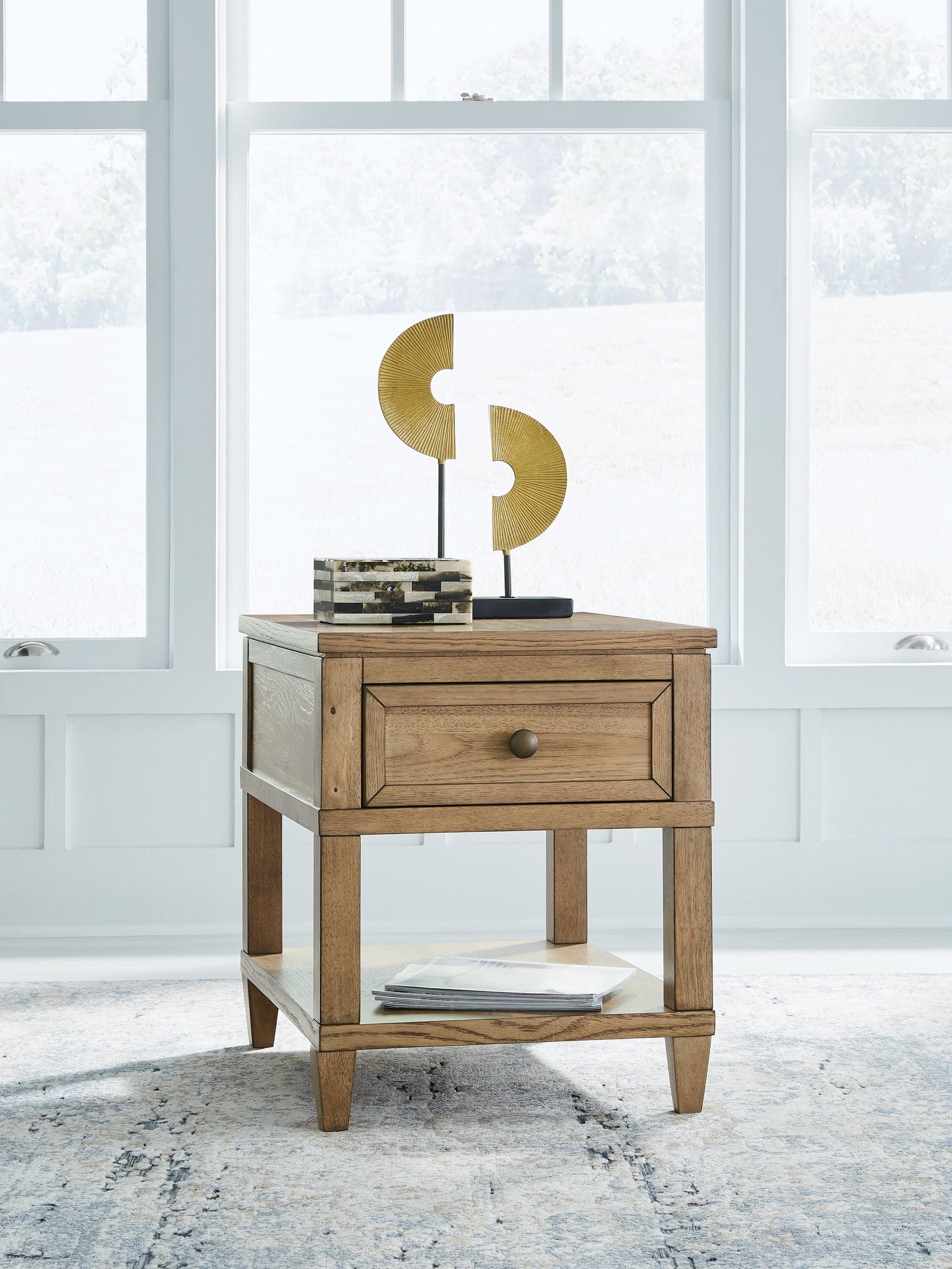 Sharlance Light Brown End Table (Online Special Price) - Ornate Home