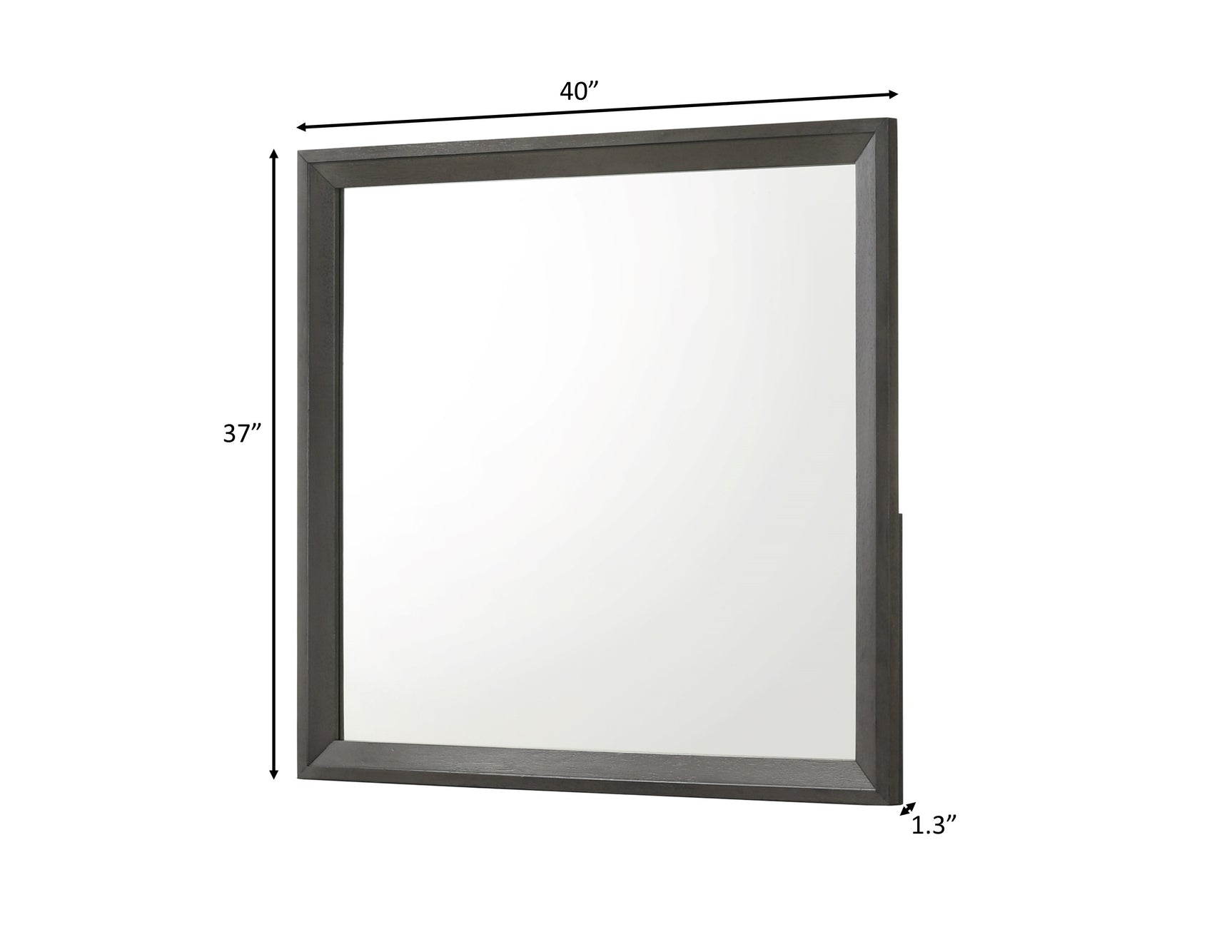 Sharpe Dark Grey Upholstered Panel Bedroom Set - Ornate Home