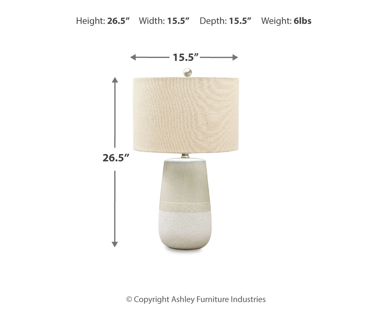 Shavon Beige/White Table Lamp (Set of 2) - Ornate Home