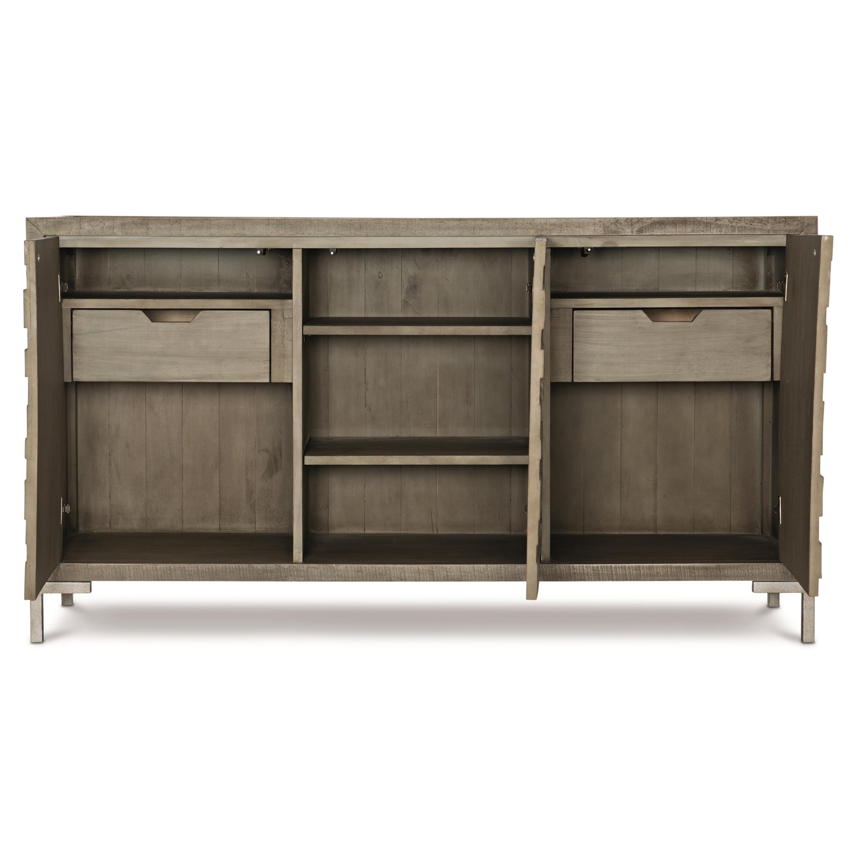 Shaw Glazed Silver/Morel Buffet - Ornate Home