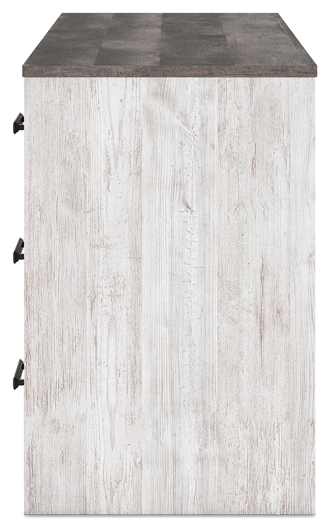 Shawburn White/Dark Charcoal Gray 54" Home Office Desk - Ornate Home