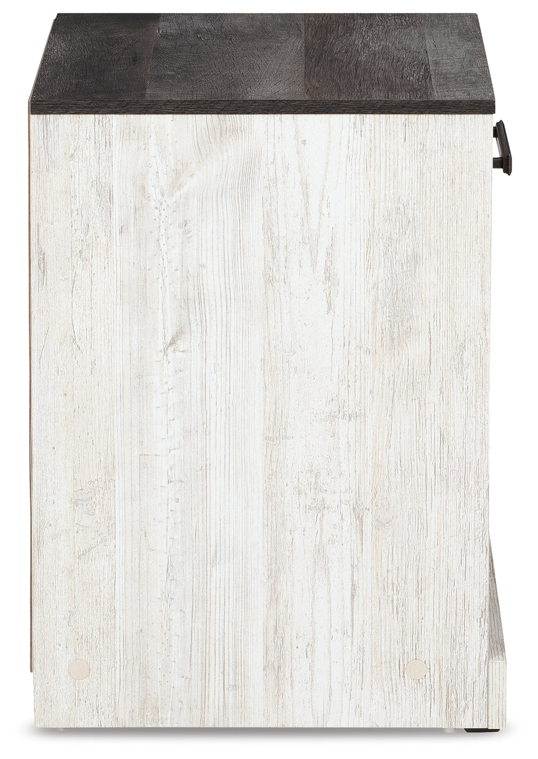 Shawburn Whitewash/Charcoal Gray One Drawer Nightstand (Online Special Price) - Ornate Home