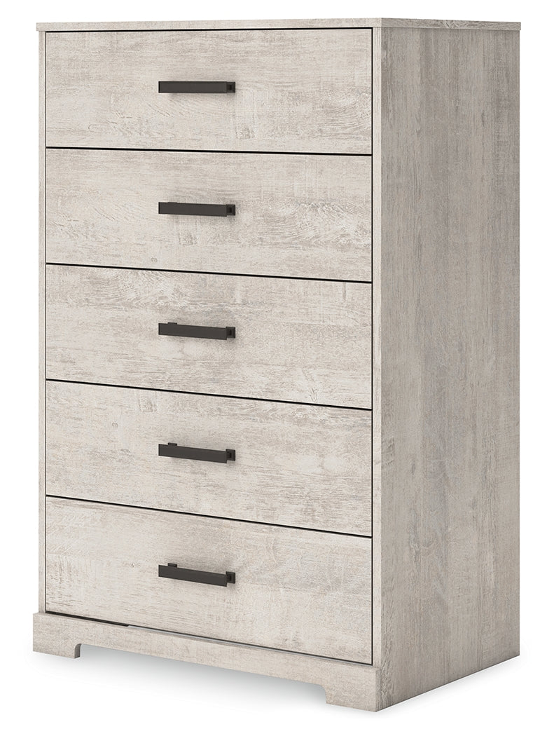 Shawburn Whitewash Five Drawer Chest (Online Special Price) - Ornate Home