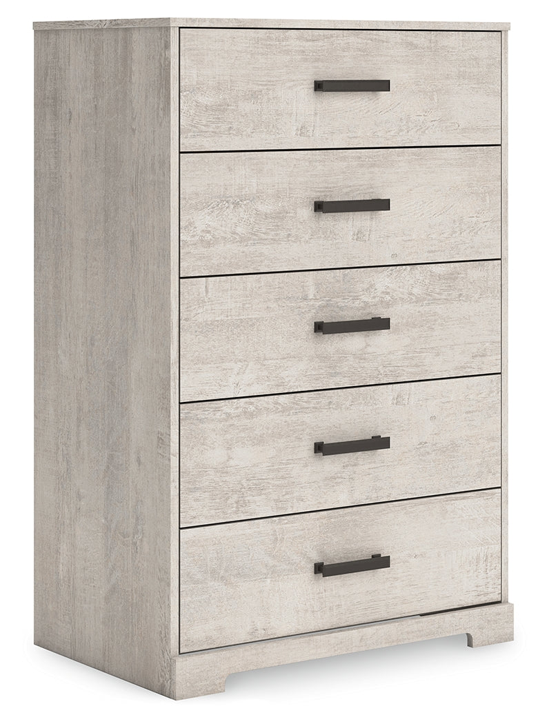 Shawburn Whitewash Five Drawer Chest - Ornate Home