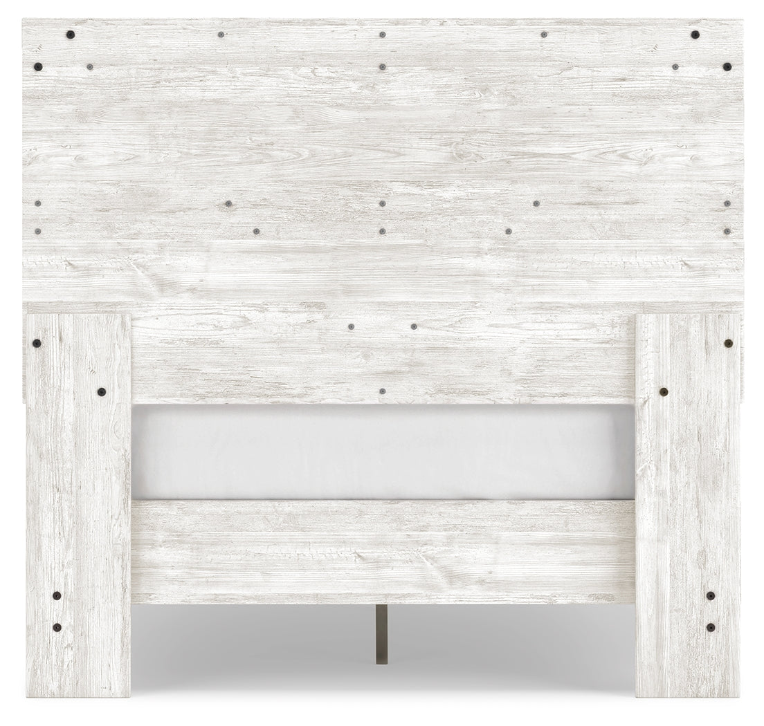 Shawburn Whitewash Full Crossbuck Panel Platform Bed - Ornate Home