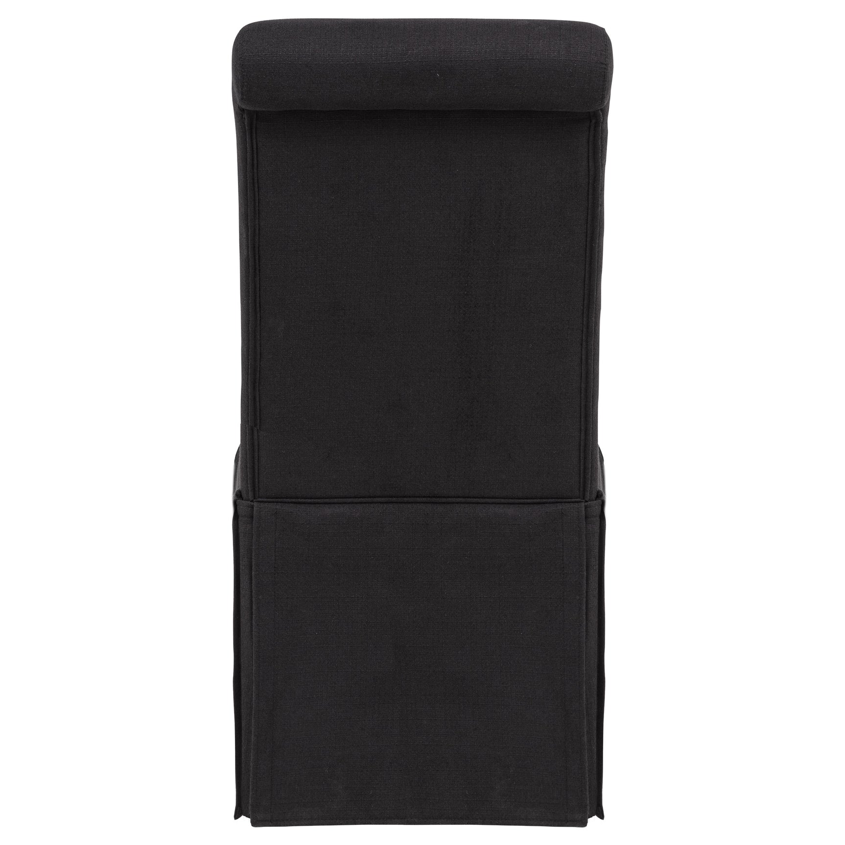 Shawna Black Upholstered Skirted Side Chair (Set of 2) - Ornate Home